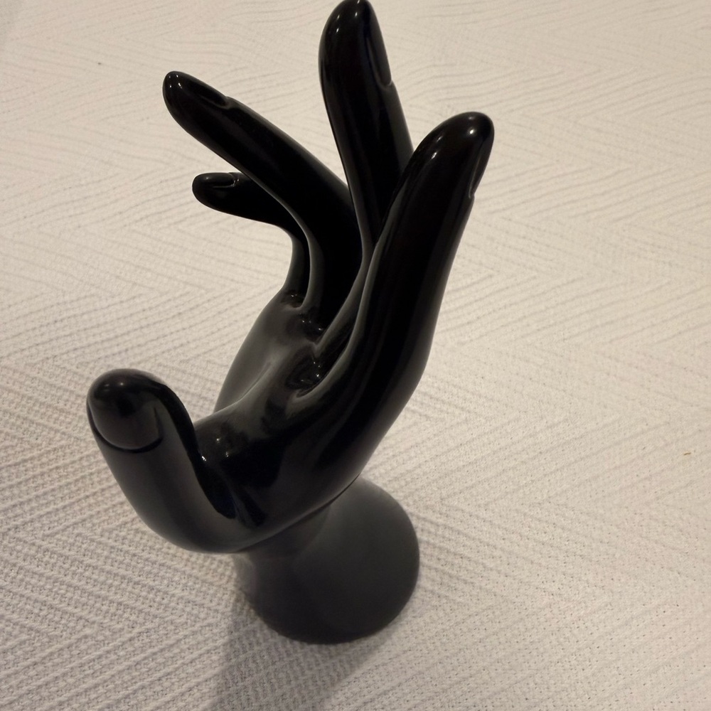Black Plastic  Hand Sculpture Jewelry Stand - Unbranded